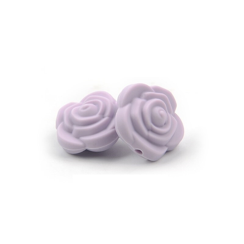 Perle Silicone Fleur Violet Clair 20mm x 20mm Creation bijoux - Perles  silicone - Creavea