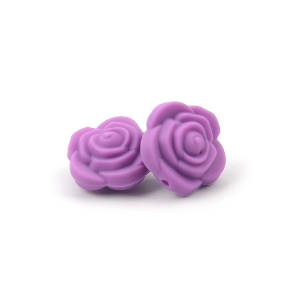 Lot de 20 Perles en Bois 12mm Violet pour Création de Bijoux Norme DIN EN 71-3 