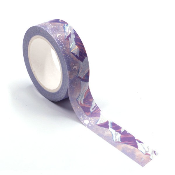 Masking tape rose montagnes foil métallique - Photo n°2