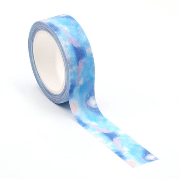 Masking tape glitter aurores boréales bleues - 15mm x 5m - G067 - Photo n°2