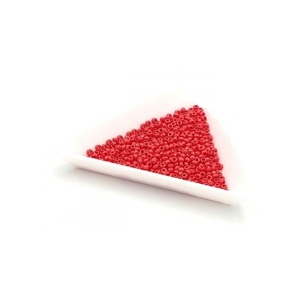 15 Grammes De Perles Miyuki Rocailles 11/0 Rouge Opaque Lustré 426 - Photo n°1