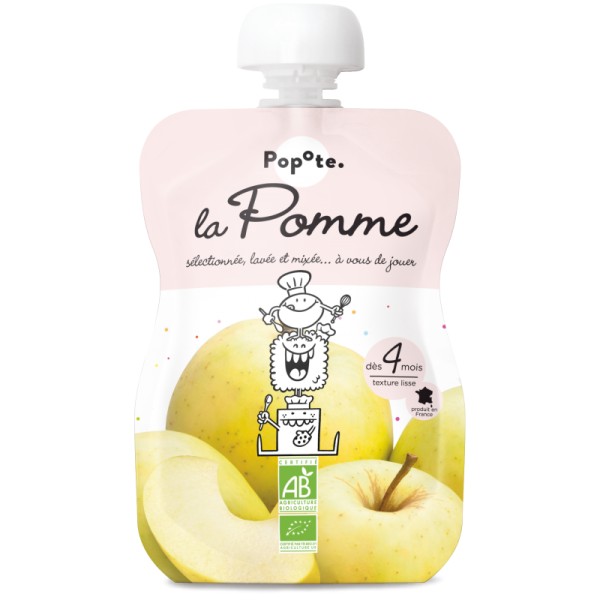 Petite gourde de Pomme lisse dès 4 mois - Popote - L'unité - Photo n°1