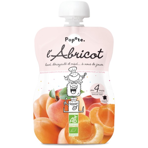 Petite gourde de Abricot dès 4 mois - Popote - L'unité - Photo n°1