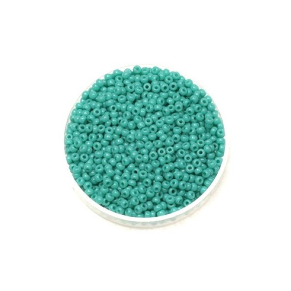 15 Grammes De Perles Miyuki Rocailles 11/0 Vert Turquoise Opaque 412 - Photo n°1