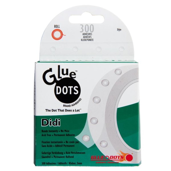 Pastille adhésive permanente Didi Glue Dots 3 mm x 300 - Photo n°1