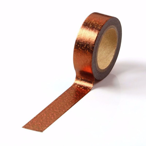 Masking tape foil marron holographique - 15mm x 10m - F167 - Photo n°2