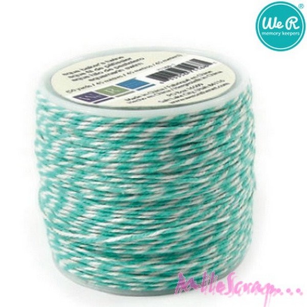 Bobine ficelle twine Memory Keepers turquoise - 45 m - Photo n°1