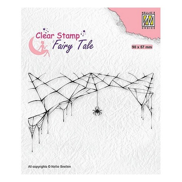Tampon transparent clear stamp scrapbooking Nellie's Choice TOILE ARAIGNEE 024 - Photo n°1