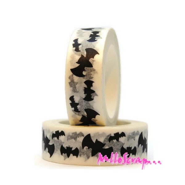 Masking tape chauve-souris Halloween - 10 mètres - Photo n°1