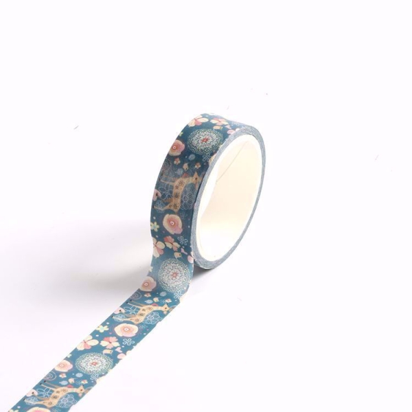 Masking tape bleu cerfs blanc - 1,5 x 10m - W320 - Photo n°2