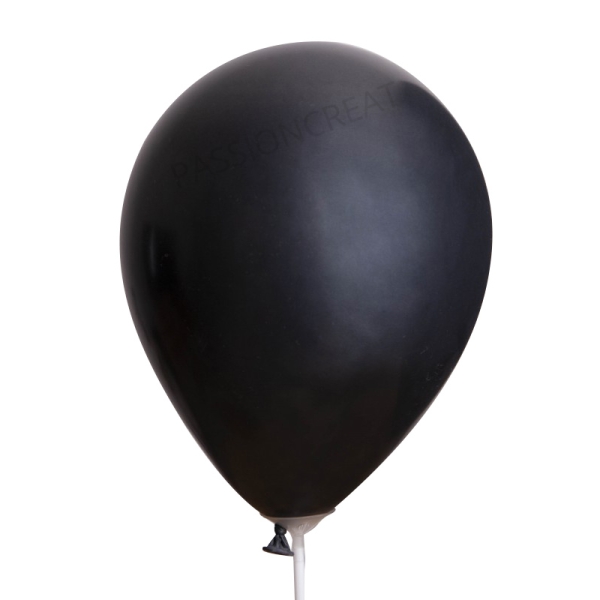 10 Ballons Uni Noir - Photo n°1