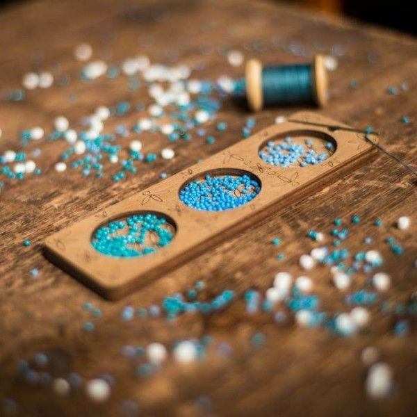 Perles Organisateur artisanat boîte, fabrication de bijoux mallette de rangement, en bois de tri pla - Photo n°2