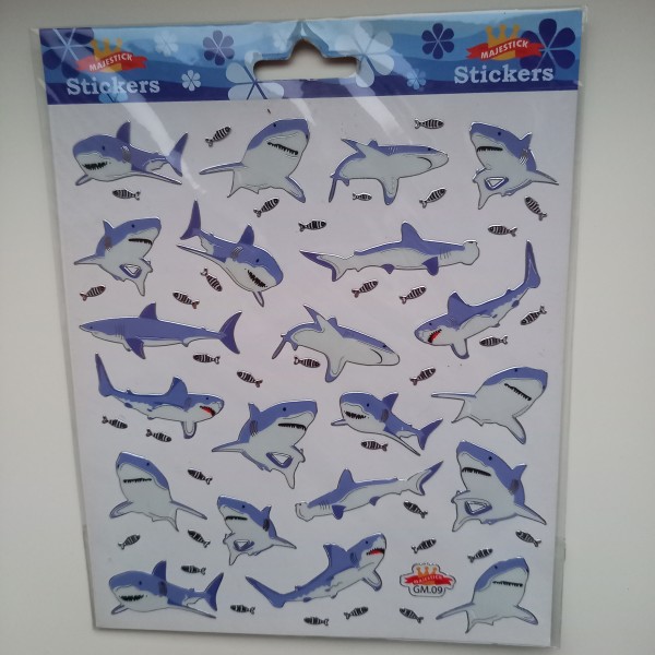 Gommettes stickers, sur le thème des requins blancs, marteaux, squals - Photo n°1