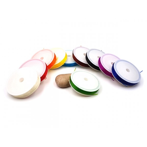 10 Bobines De Fil De Nylon Elastique 1mm Multicolores - Photo n°1