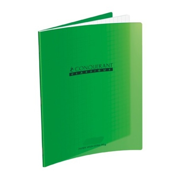 Cahier 24x32 - 48 pages - Séyès - Polypro vert - Cahiers Format 24 x 32 cm  - Creavea