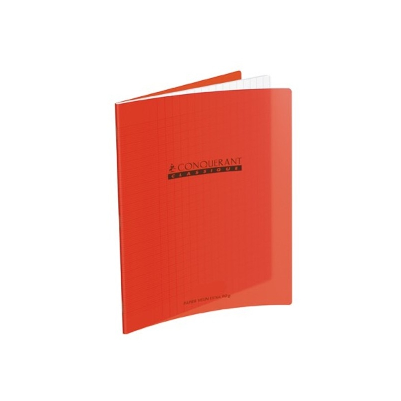 Cahier 17x22 - 48 pages - Séyès - Polypro rouge - Cahiers format 17 x 22 cm  - Creavea