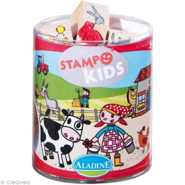 Kit 15 tampons Stampo'kids Lili à la ferme - Photo n°1