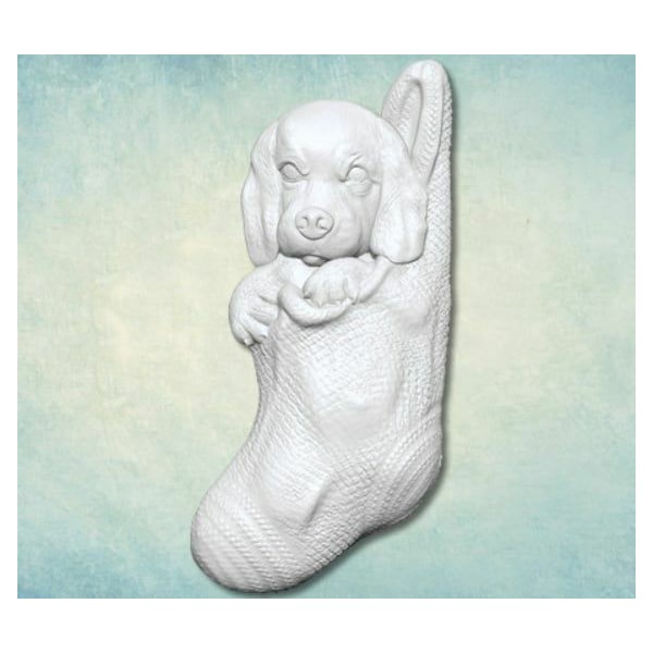 1PC Puppy en chaussette de Noël Dog 3D Silicone UV Epoxy Résine Epoxy Moule Clay Scrapbooking Moule - Photo n°2