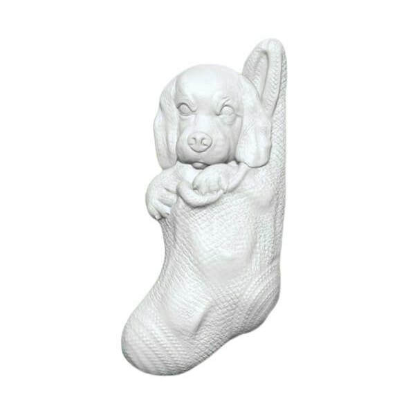 1PC Puppy en chaussette de Noël Dog 3D Silicone UV Epoxy Résine Epoxy Moule Clay Scrapbooking Moule - Photo n°1