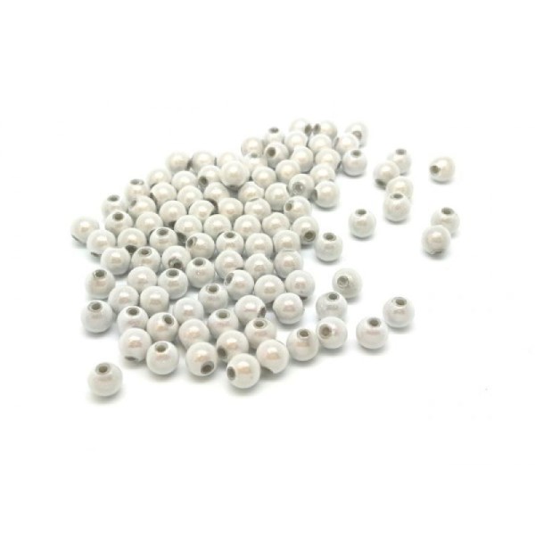 100 Perles Miracle Magiques Blanches 6mm - Photo n°1