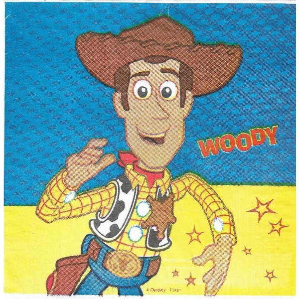 4 Serviettes en papier Woody Toy Story Format Cocktail 445-364 Granmark - Photo n°2