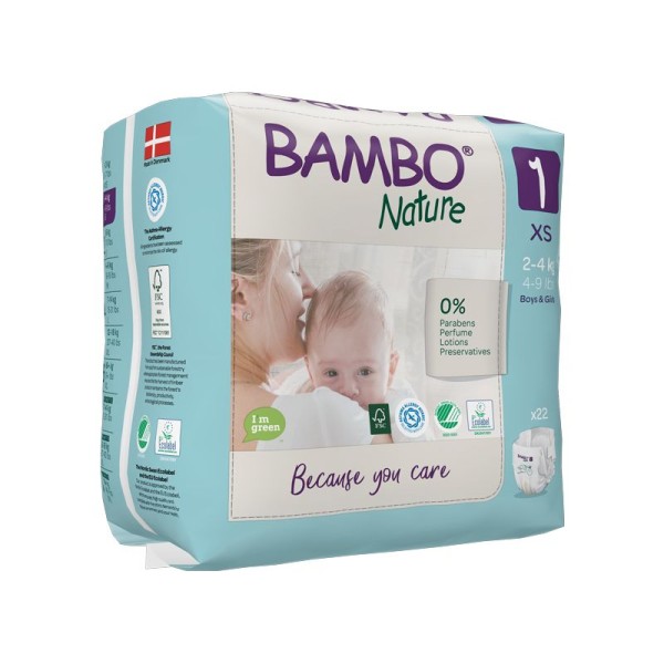 Couches Bambo Nature Newborn T1 (2-4 kg) - 1 paquet 22 - Photo n°2