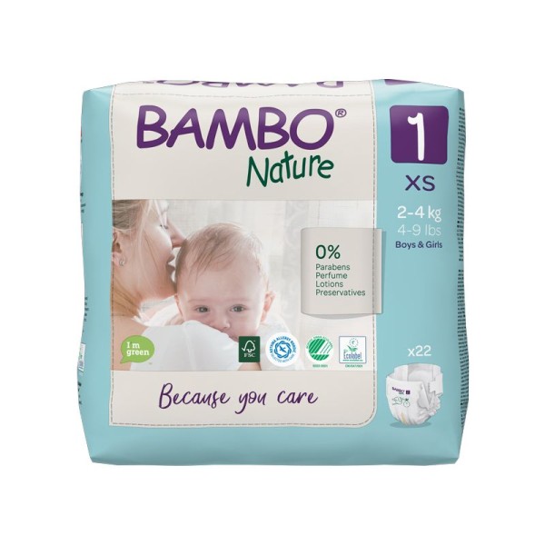 Couches Bambo Nature Newborn T1 (2-4 kg) - 1 paquet 22 - Photo n°4