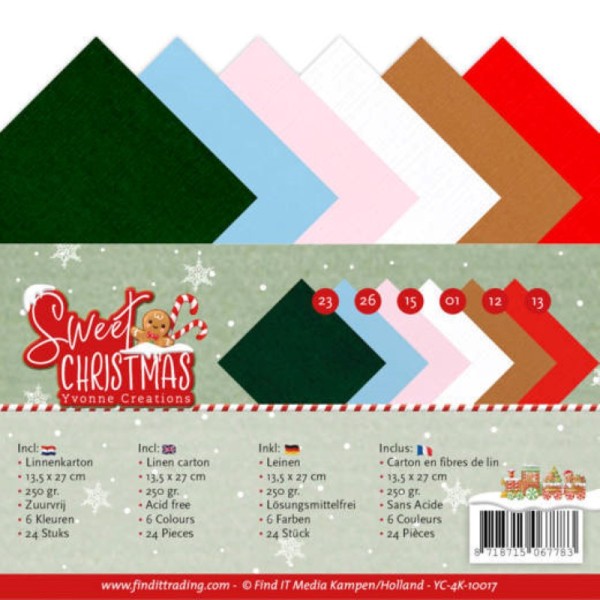 Set 24 cartes Yvonne Creations - Sweet Christmas 13.5x27cm - Photo n°1