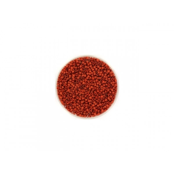 5 Grammes De Perles Miyuki Delica 11/0 Opaque Glazed Frosted Red - Photo n°1