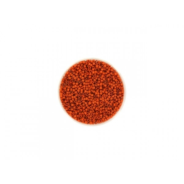 5 Grammes De Perles Miyuki Delica 11/0 Opaque Glazed Frosted Burnt Orange - Photo n°1