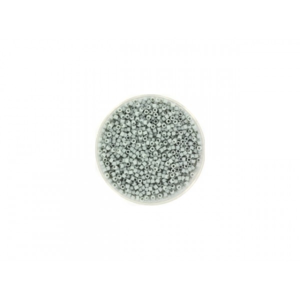 5 Grammes De Perles Miyuki Delica 11/0 Opaque Glazed Frosted Grey - Photo n°1