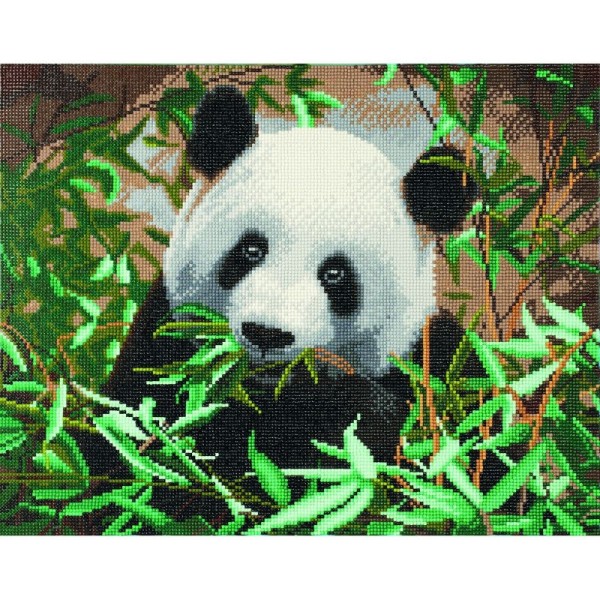 Broderie diamant Kit tableau 40x50cm Panda - Photo n°1