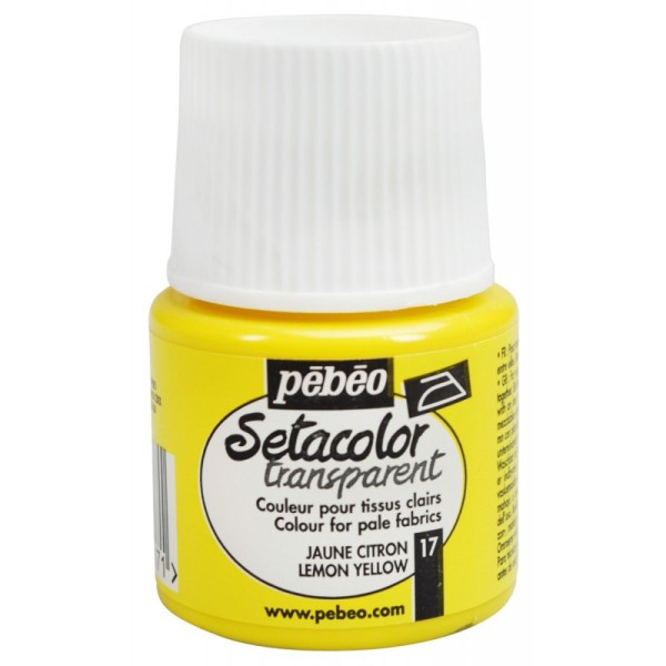 Setacolor tissus clairs flacon de 45 jaune citron - Photo n°1