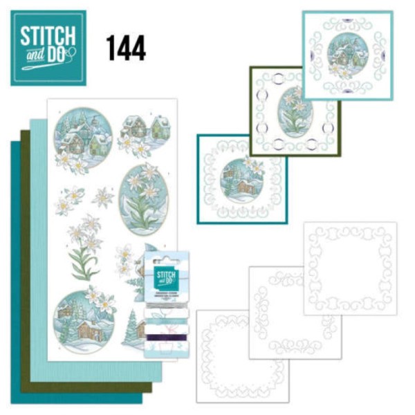 Stitch and do 144 - kit Carte 3D broderie - Edelweiss - Photo n°1