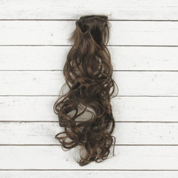 2 pièces, Cheveux Artificiels Pour Poupée, bouclés, longueur de cheveux: 40 cm, Largeur: 50 cm, No 8 - Photo n°2