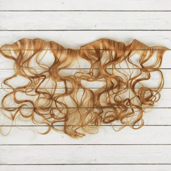 2 pièces, Cheveux Artificiels Pour Poupée, bouclés, longueur de cheveux: 40 cm, Largeur: 50 cm, No. - Photo n°3