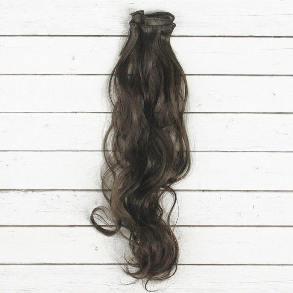 Cheveux Artificiels pour poupée, perruque, arc, bouclés, Longueur De Cheveux: 40 cm, Largeur: 50 cm, - Photo n°2