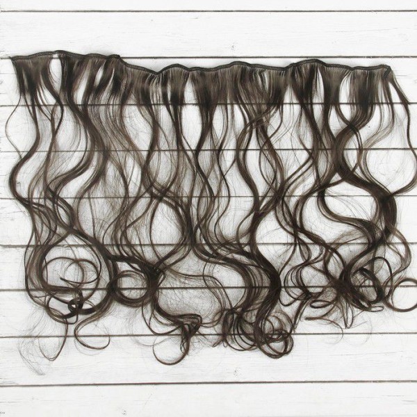 Cheveux Artificiels pour poupée, perruque, arc, bouclés, Longueur De Cheveux: 40 cm, Largeur: 50 cm, - Photo n°3