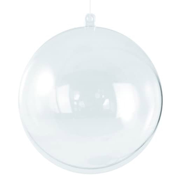 Boule en plastique transparent - 8cm - Photo n°1