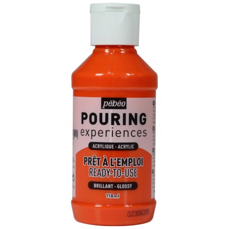 Peinture Acrylique Pouring Pébéo - Orange - 118 ml