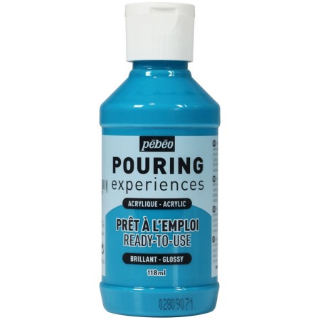 Peinture Acrylique Pouring Pébéo - Turquoise - 118 ml