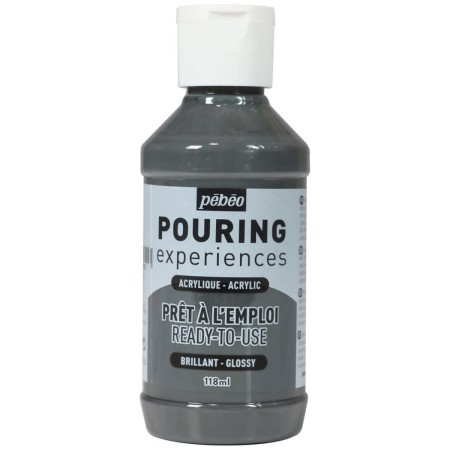 Peinture Acrylique Pouring Pébéo - Gris foncé - 118 ml