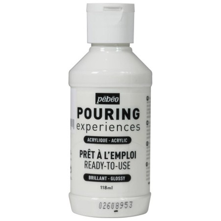 Peinture Acrylique Pouring Pébéo - Blanc de titane - 118 ml