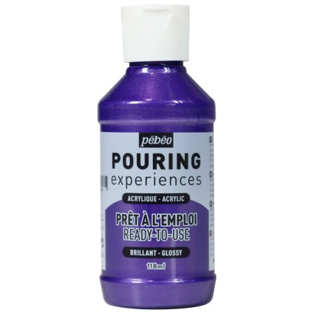 Peinture Acrylique Pouring Pébéo - Violet Métallique - 118 ml