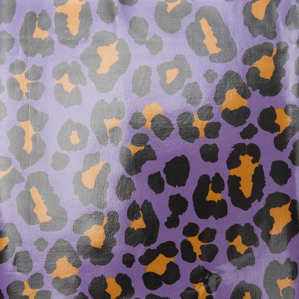 Toile cirée en coton Rico Design - Motif Léopard Violet - Vendu par 10 cm - Photo n°1