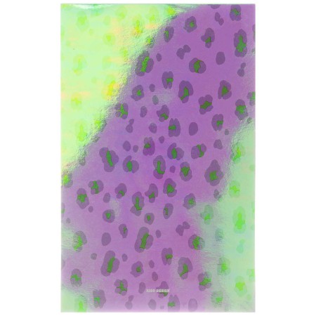 Bloc-notes papier - 14,8 x 21 cm - Léopard violet irisé - 50 pages
