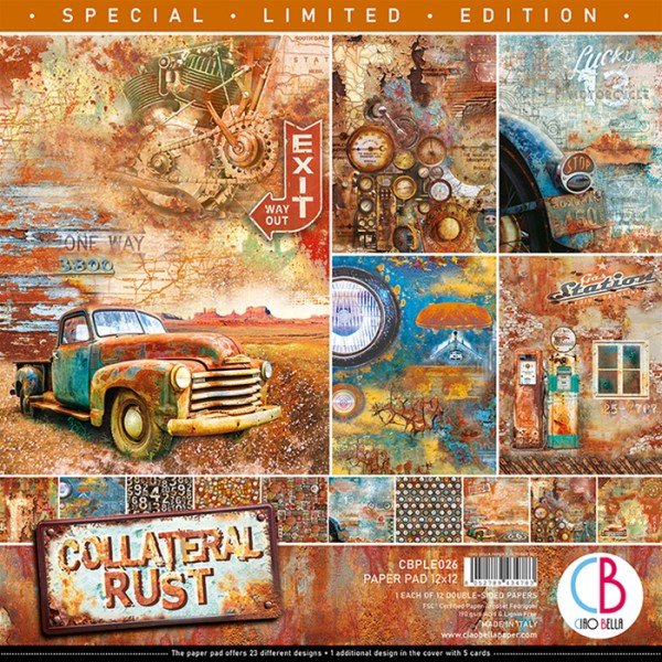 Papier scrapbooking Ciao Bella - Collateral Rust - 30,5 x 30,5 - 12 feuilles - Photo n°1
