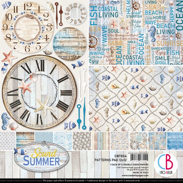 Papier scrapbooking Ciao Bella - The Sound of Summer - 30x30 - 8 feuilles - Photo n°1