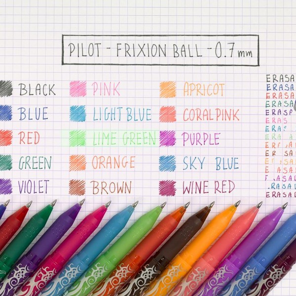 Stylo roller à encre gel Pilot - FriXion Ball - Plusieurs coloris disponibles - Photo n°2