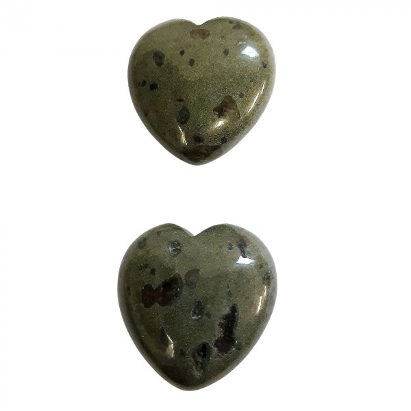 Coeur poli en jaspe kambaba 3cm diamètre - 15gr - Photo n°1